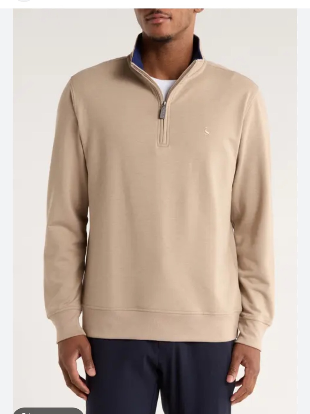 Nautica Tan Quarter Zip Sweatshirt Pullover